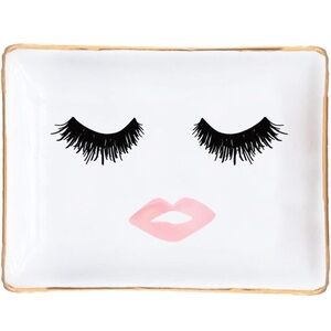 💋 ❤️ Eyelash and Lips Trinket Tray